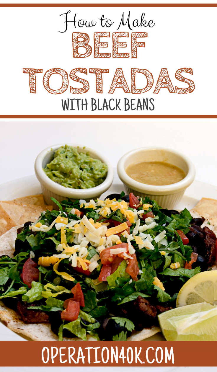 Beef Tostadas Recipe with Black Beans