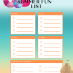 summer fun list free pirntable list for kids