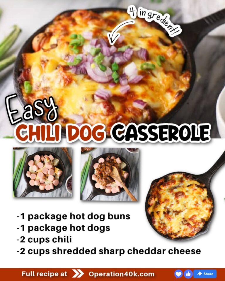 Our Easy 4 Ingredient Chili Dog Casserole Recipe Operation 40K
