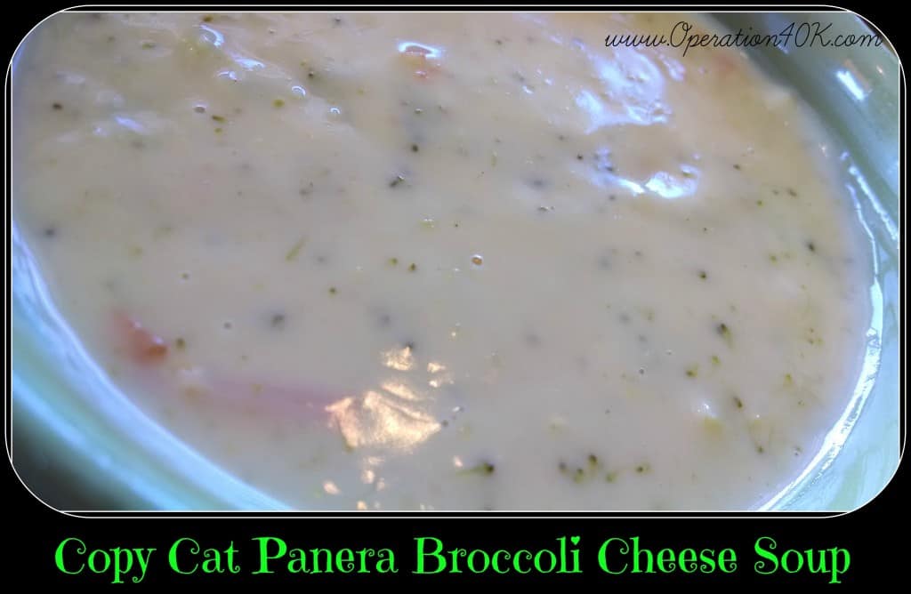 **Knockoff** Panera Bread Cheddar/Broccoli Soup