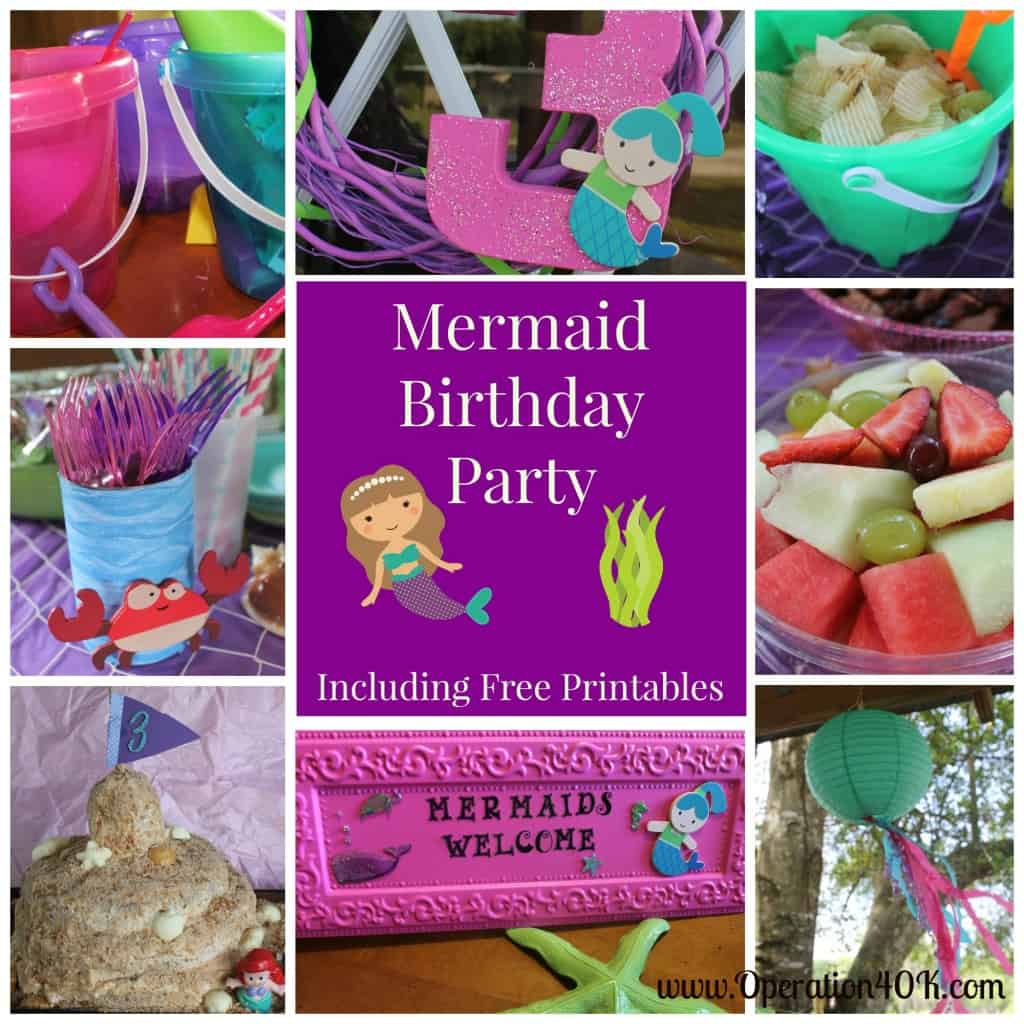 Mermaid Birthday Party – With Free Printables!