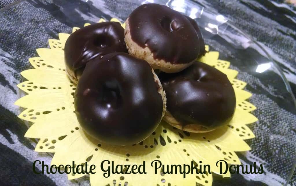 Chocolate Glazed Pumpkin Donuts