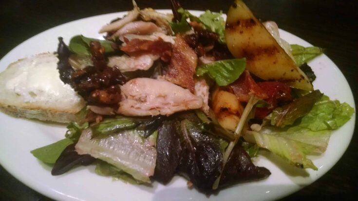 Roasted Chicken and Pear Salad, with Bacon