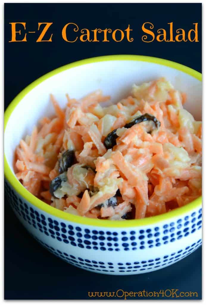 E-Z Carrot Salad Recipe – 4 Weight Watcher Smart Points E-Z Carrot Salad Recipe – 4 Weight Watcher Smart Points