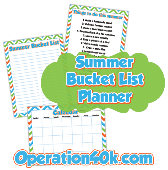 Summer Bucket List – FREE Printable!