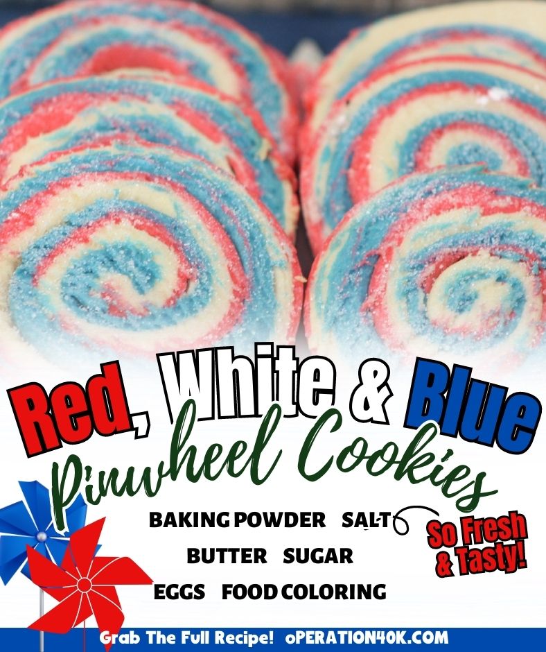 Red, White, and Blue Bliss: Old Fashioned Pinwheel Cookies with a Patriotic Twist