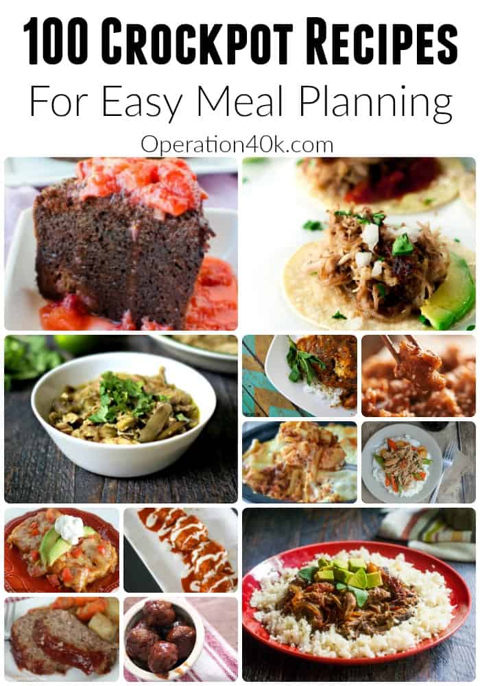 100 Crockpot Recipes For Meal Planning