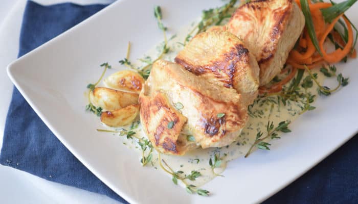 Herbs and garlic turkey breast