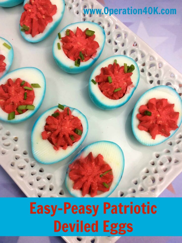 Easy Peasy Patriotic Deviled Eggs