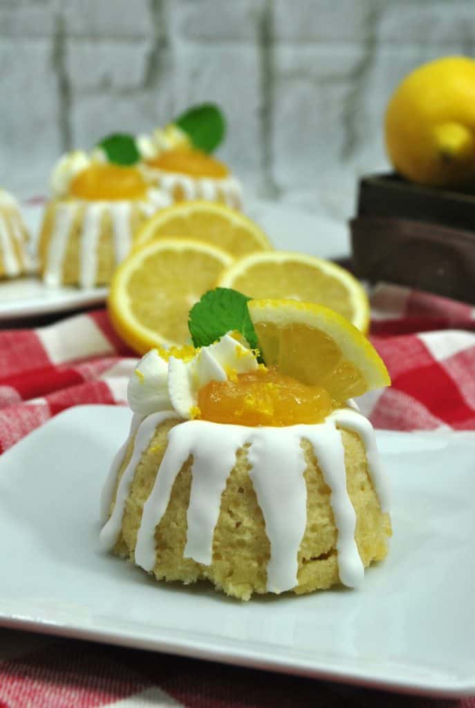 Lemon Crumb Mini Bundt Cakes