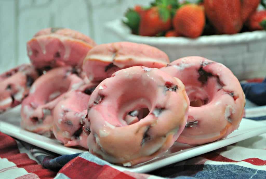 Baked Sinful Strawberry Donuts