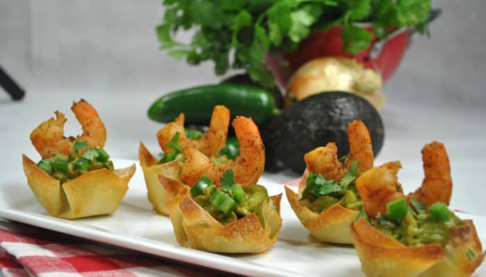Elegant Shrimp Avocado Wonton Appetizer