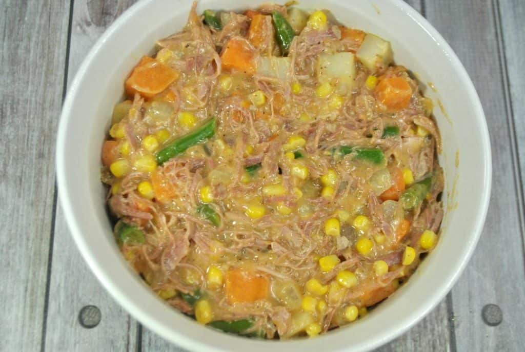 pot pie in the baking dish