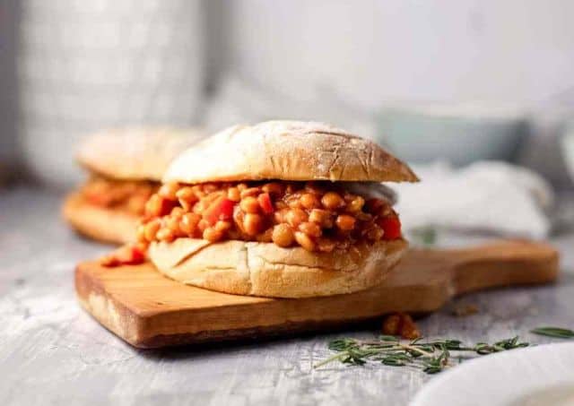 cooking red lentils making a sloppy joe recipe