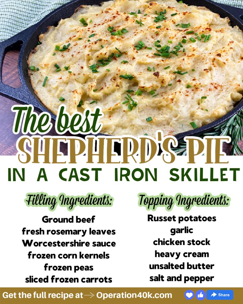 The Best Shepherd’s Pie in A Cast Iron Skillet