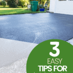 3 Easy Tips for Sealing Driveway Yourself article cover image with finished driveway showing