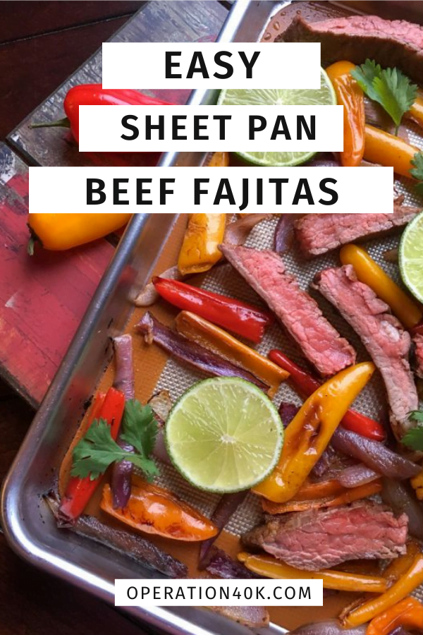 Easy Sheet Pan Beef Fajitas in the oven article cover image