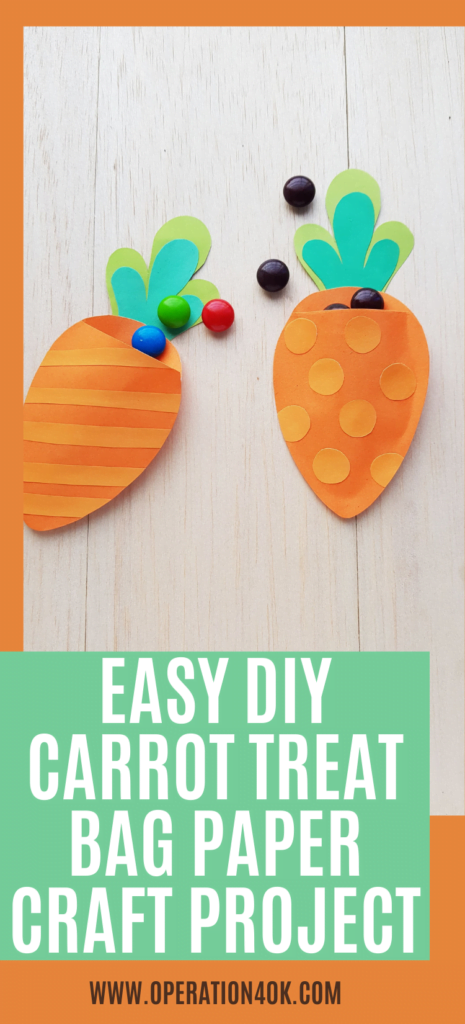 Easy DIY Carrot Treat Bag Paper Craft Project