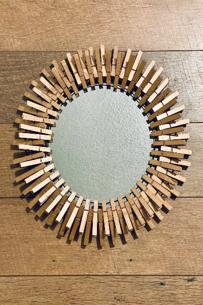 Copper Clothespin DIY Mirror Frame: A Dollar Tree Craft