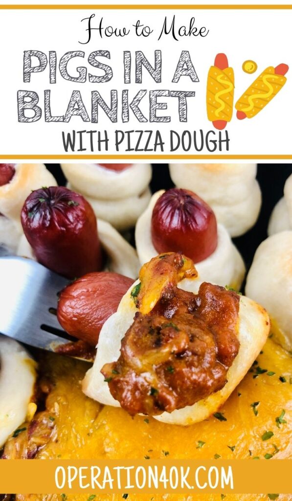Delicious Skillet Pigs in a Blanket with Pizza Dough