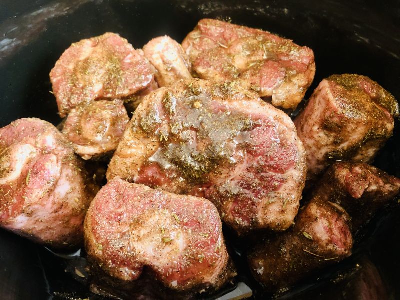 Jamaican Oxtail Slow Cooker Recipe in slow cooker
