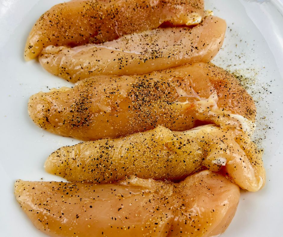 season chicken with salt and pepper