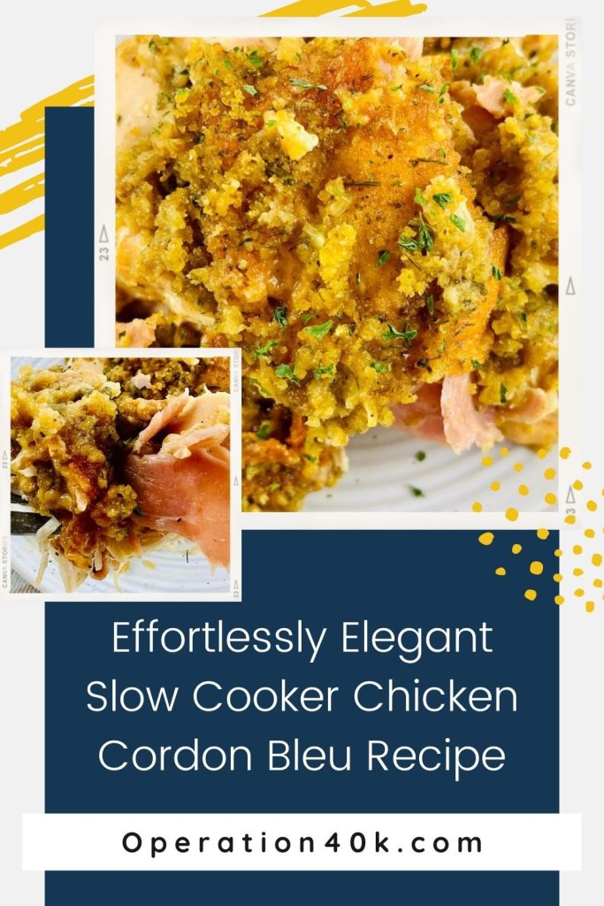 Effortlessly Elegant Slow Cooker Chicken Cordon Bleu Recipe