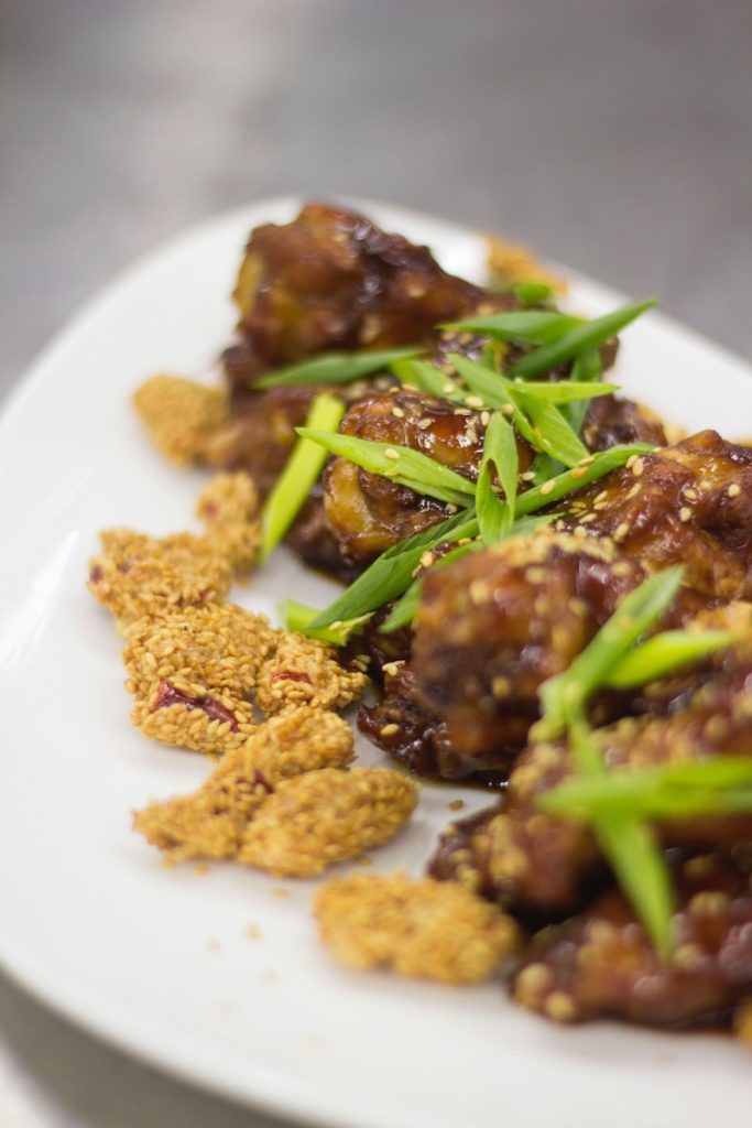 cooked food on white ceramic plate