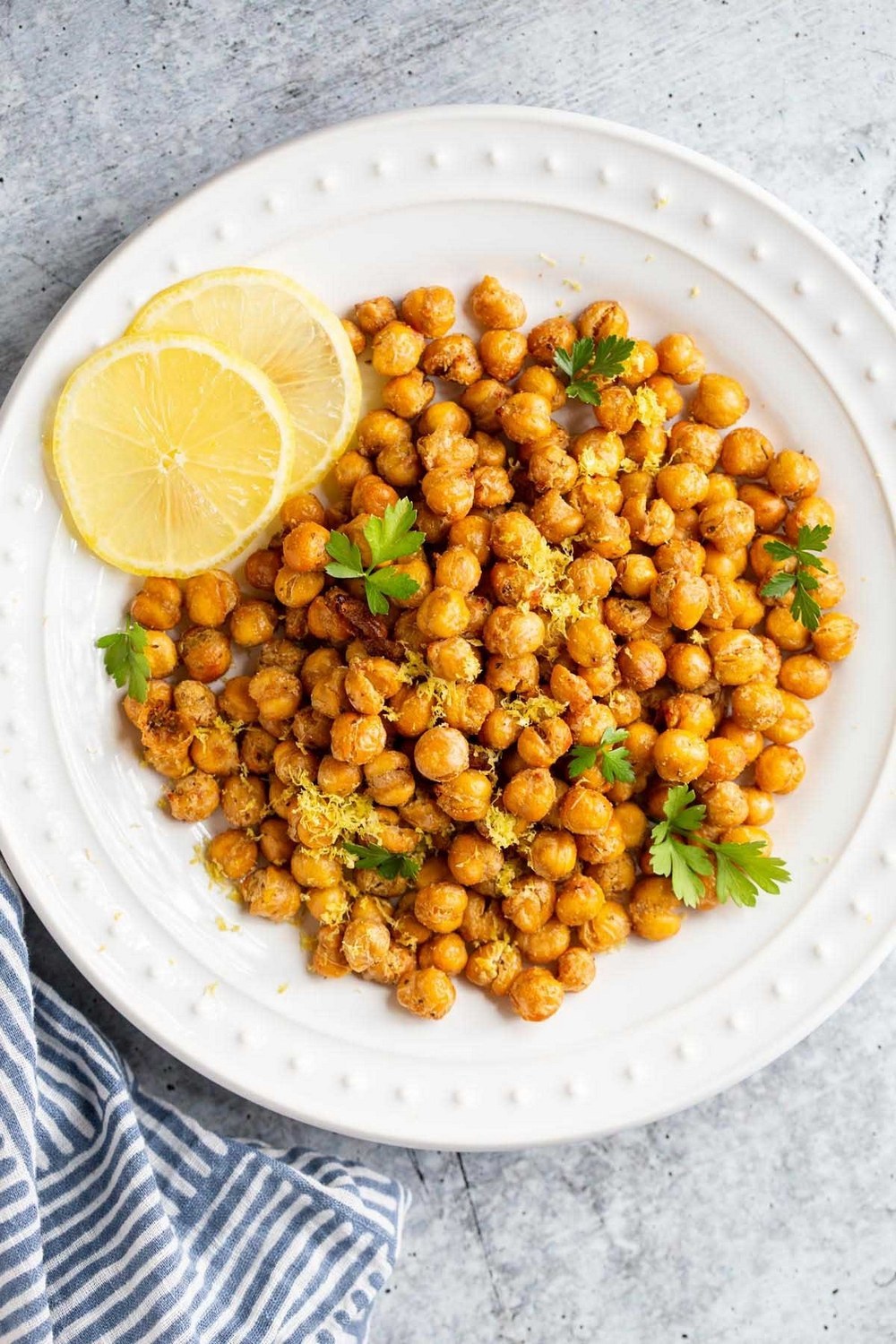 Air Fryer Greek Chickpeas
