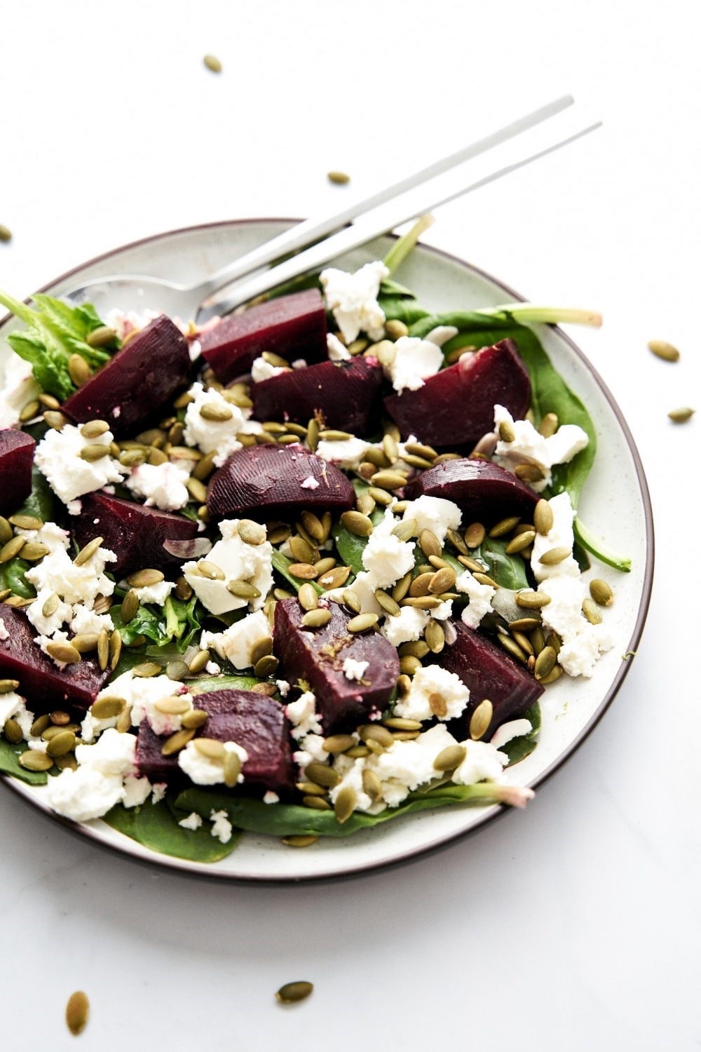 Beets Spinach Feta Cheese Salad