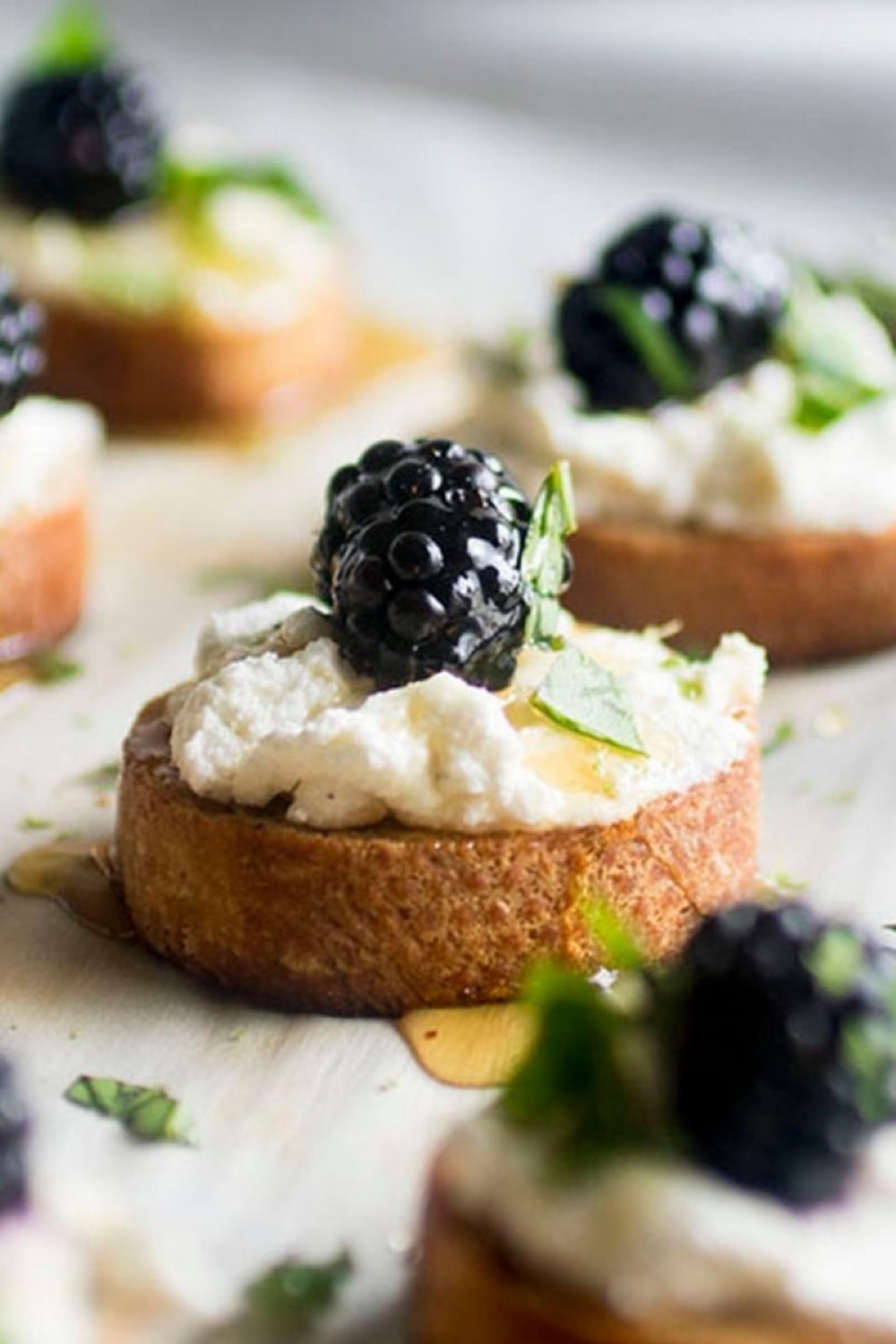 Blackberry Goat Cheese Crostini