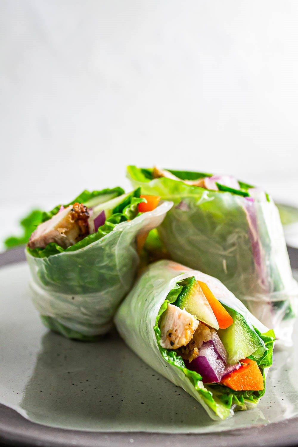 Chicken Spring Rolls With Cilantro Sauce