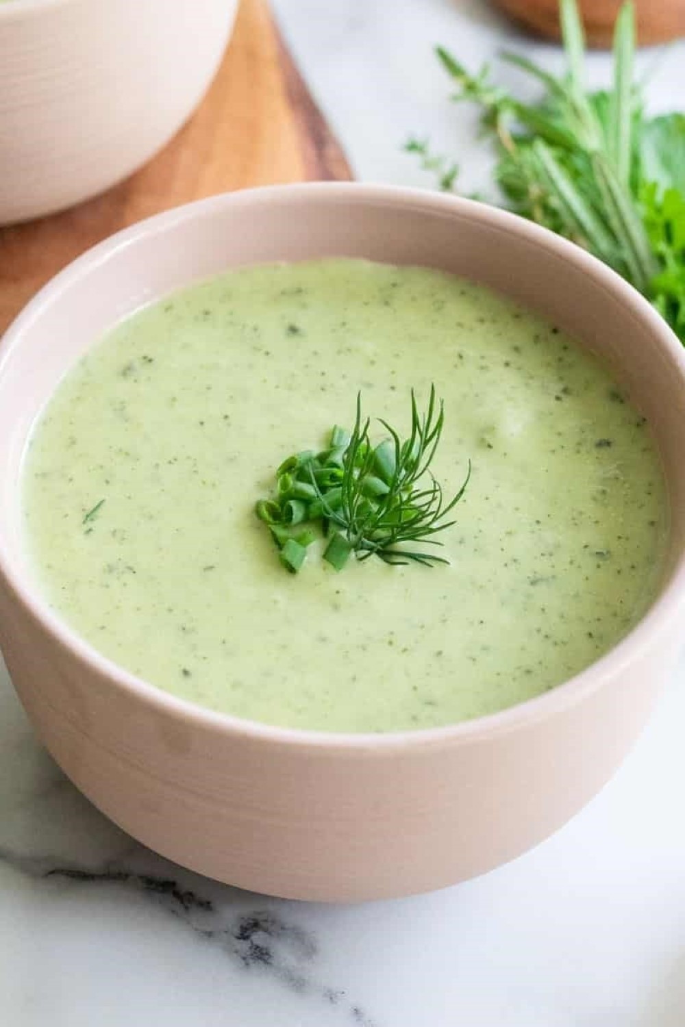 Chilled Zucchini Soup With Fresh Herbs