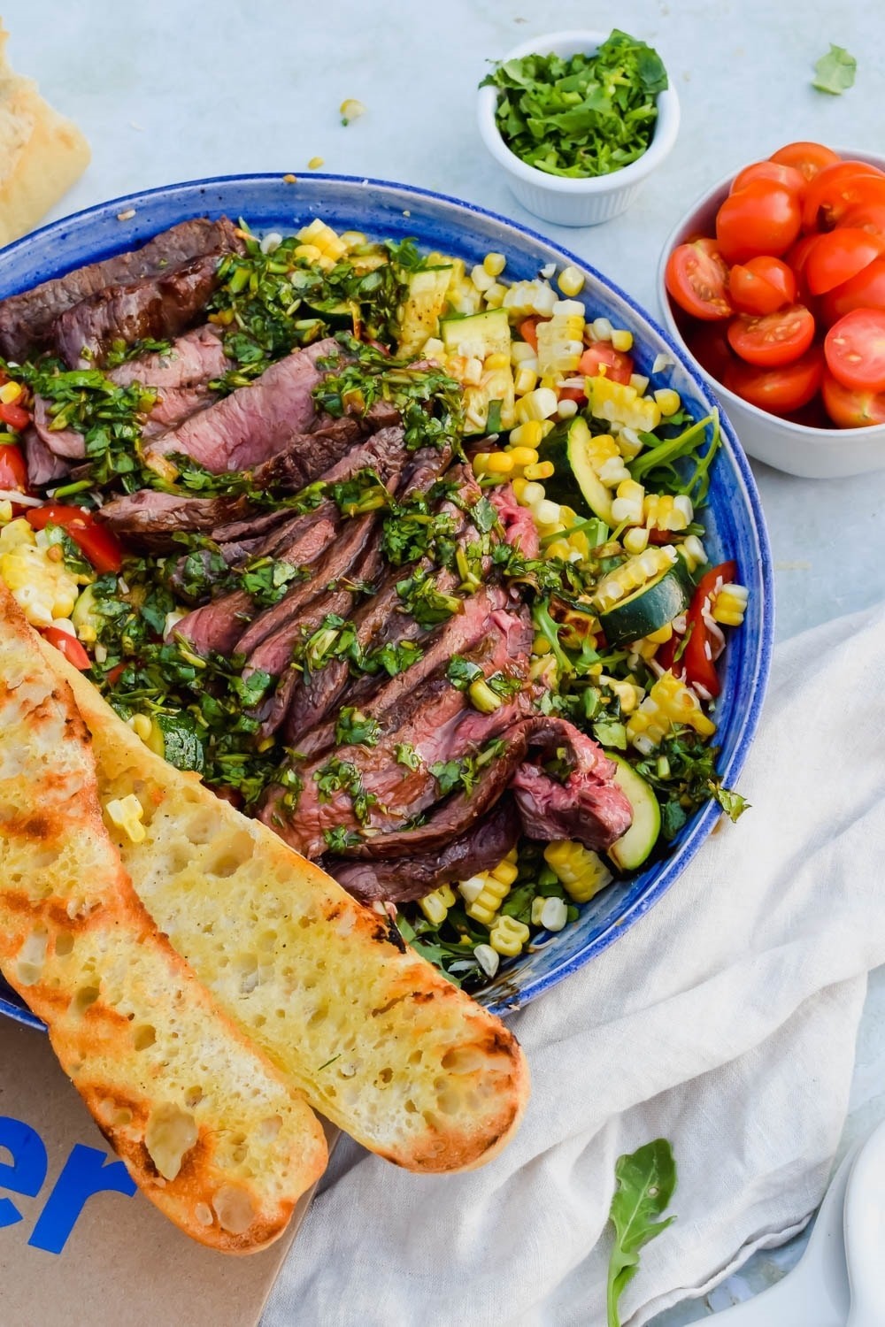 Chimichurri Steak Salad With Grilled Vegetables