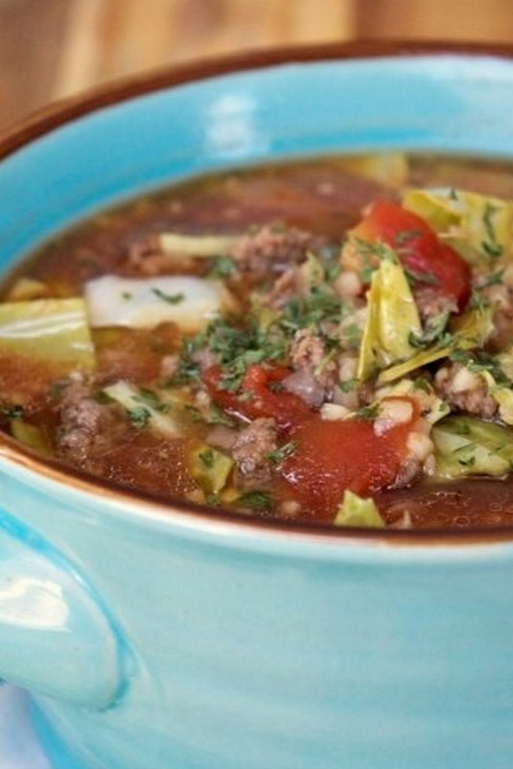 Crockpot Cabbage Roll Soup