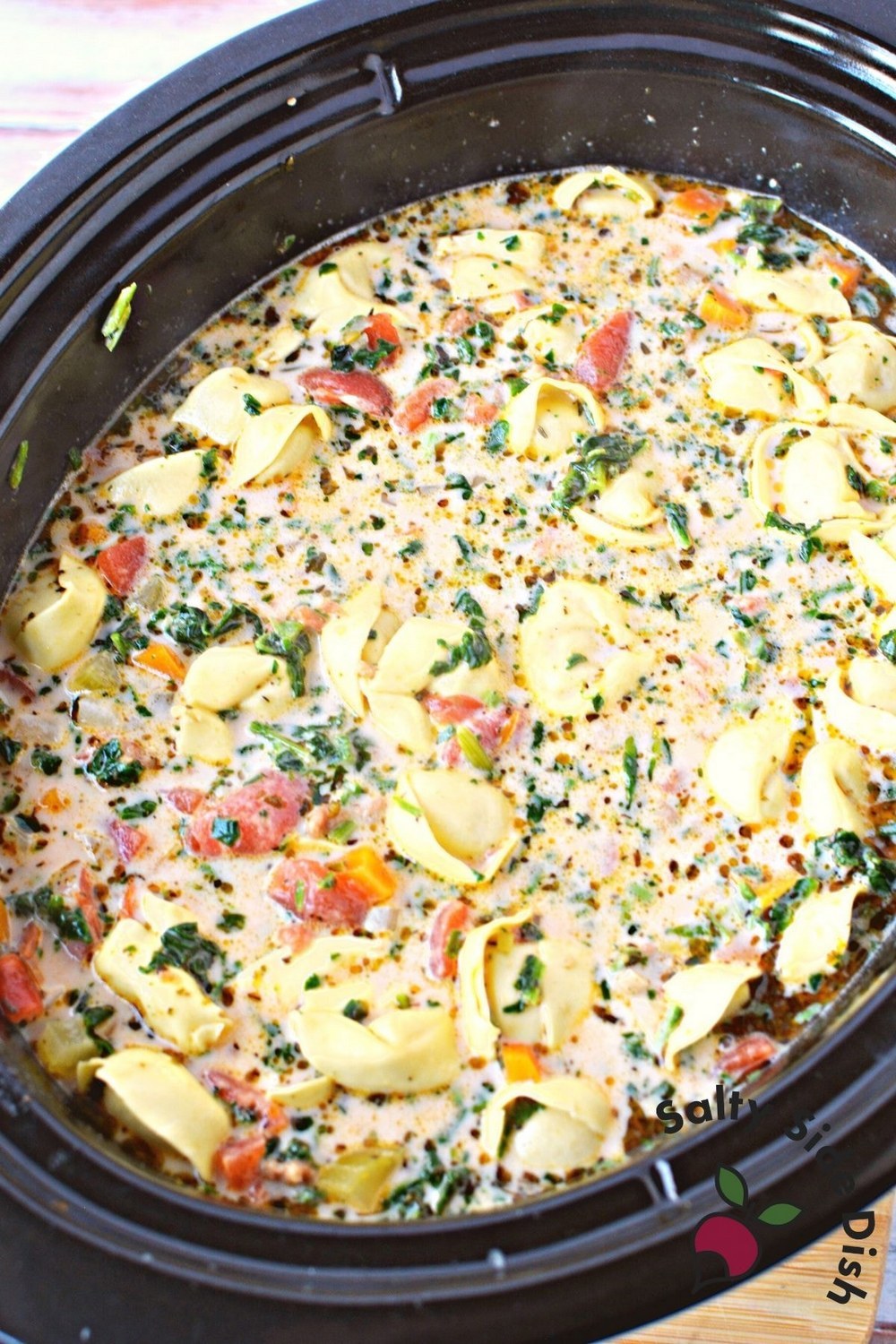 Crockpot Sausage Tortellini Soup