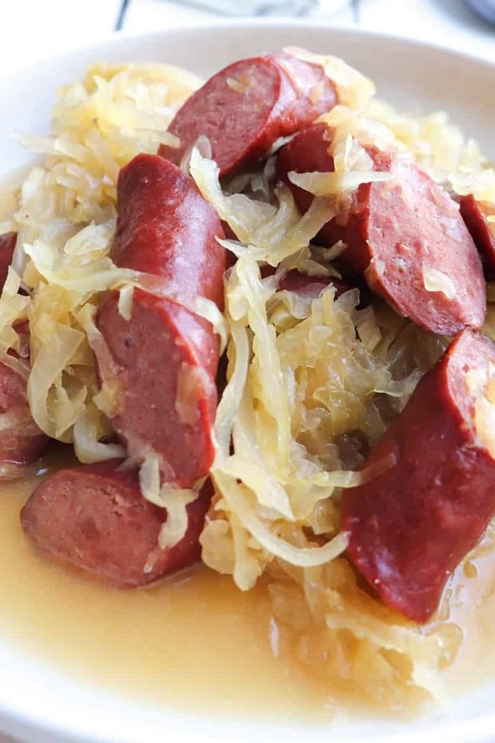 Easy Crockpot Kielbasa And Sauerkraut
