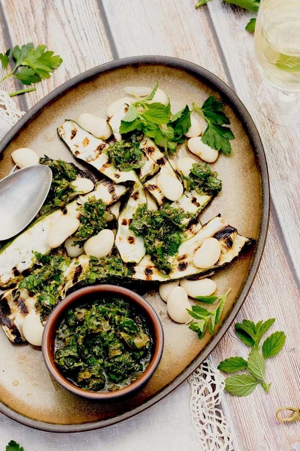 Grilled Courgette White Bean Salsa Verde Grilled Courgette White Bean Salsa Verde