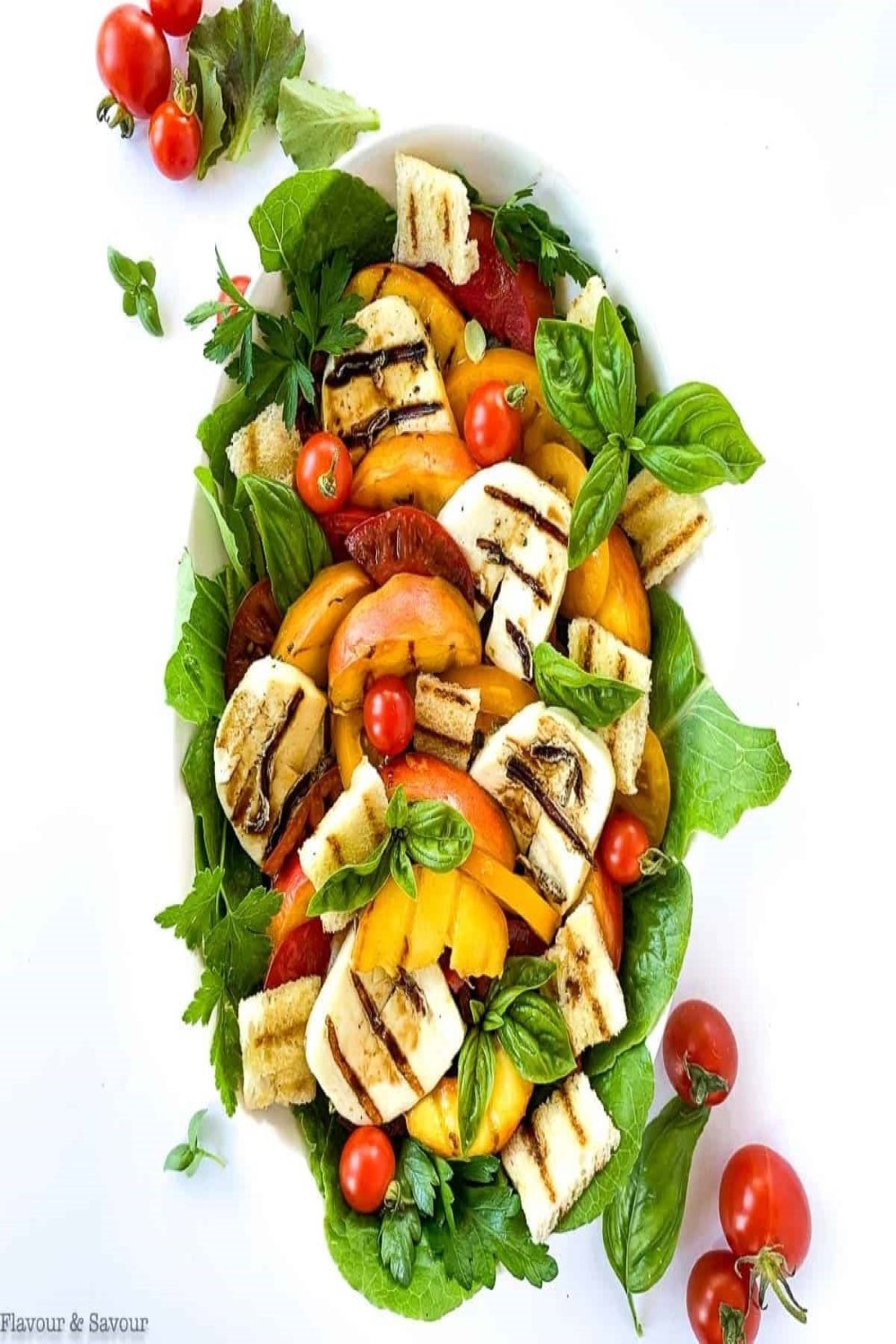 Grilled Halloumi Peach And Tomato Salad Grilled Halloumi Peach And Tomato Salad