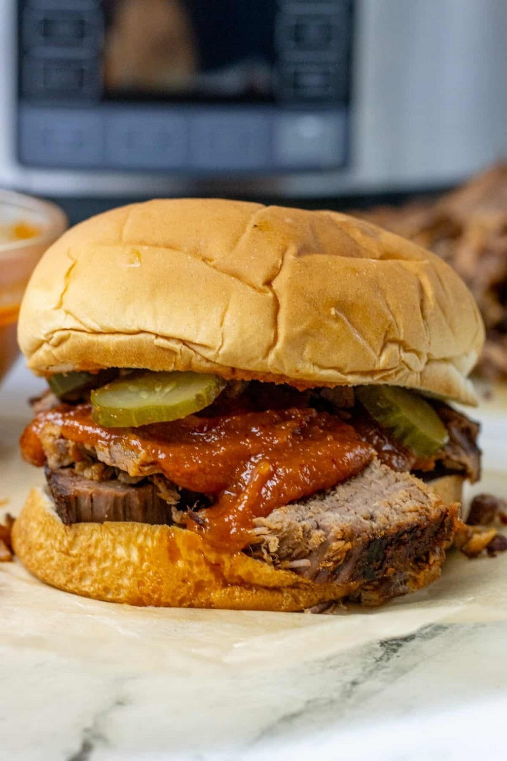 Slow Cooker Bbq Brisket Sandwich