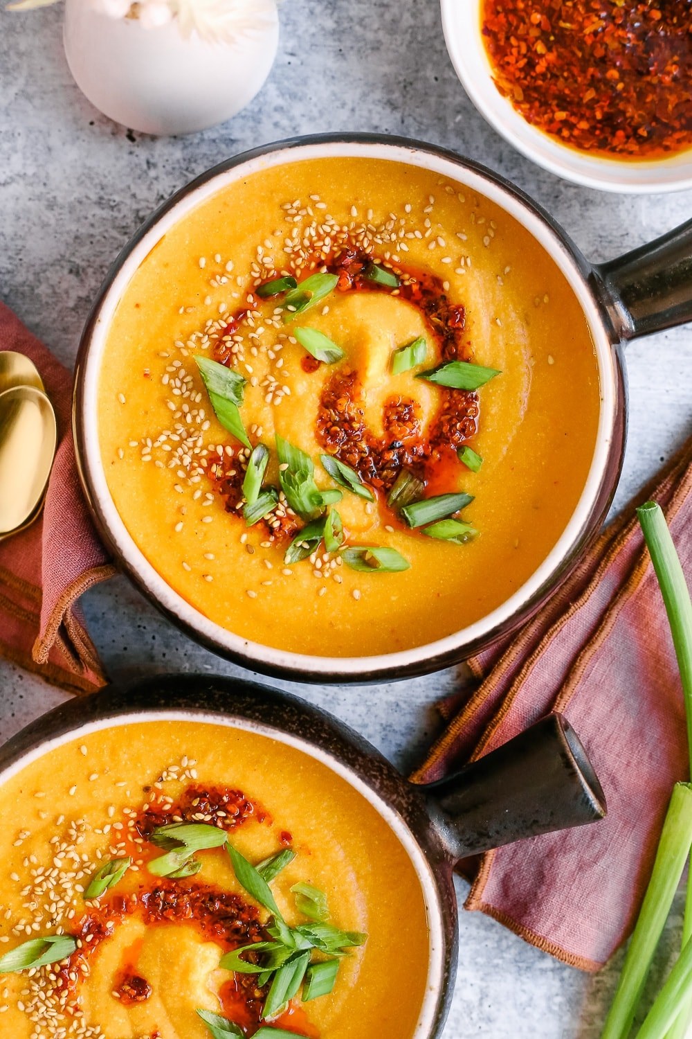 Slow Cooker Miso Butternut Squash And Sweet Potato Soup