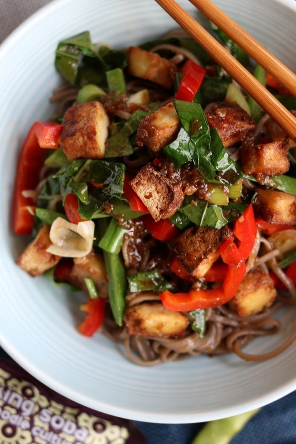 Tasty Crispy Tofu Veggies Soba Noodles Tasty Crispy Tofu Veggies Soba Noodles