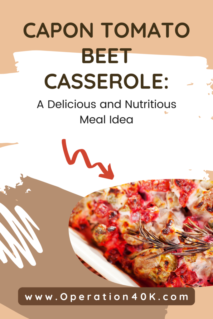 Capon Tomato Beet Casserole Cover Image