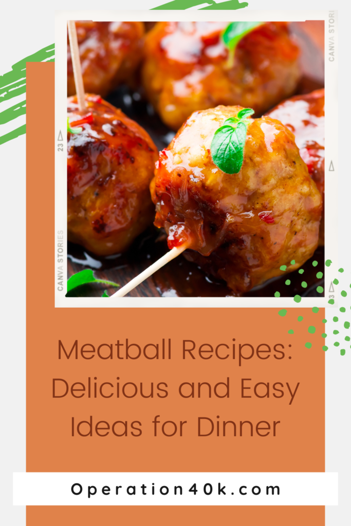 Meatball Recipes Cover Image
